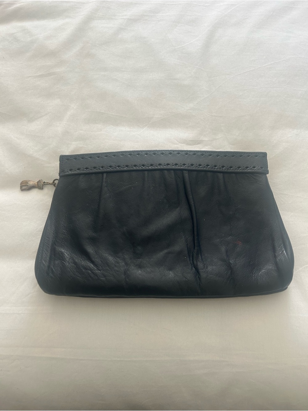 Ande Classic Navy blue Leather Clutch -